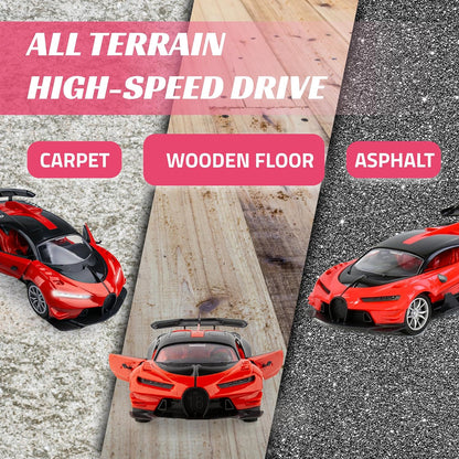 Remote Control High Speed Drift Red Bugatti Car